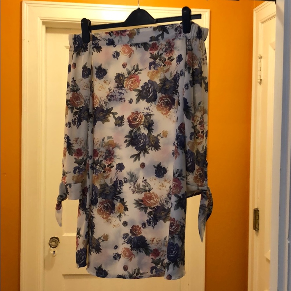 West Kei floral strapless dress